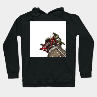 astro city in rocket launching collage art wallpaper Hoodie